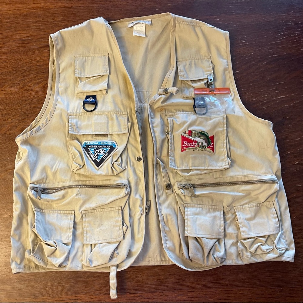 Vintage Columbia Fishing Vest Made in USA